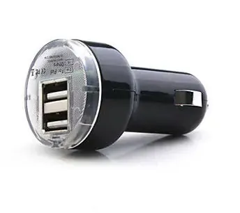 Dual USB Billader 2.1A til iPhone, iPad & Android  -  Sort