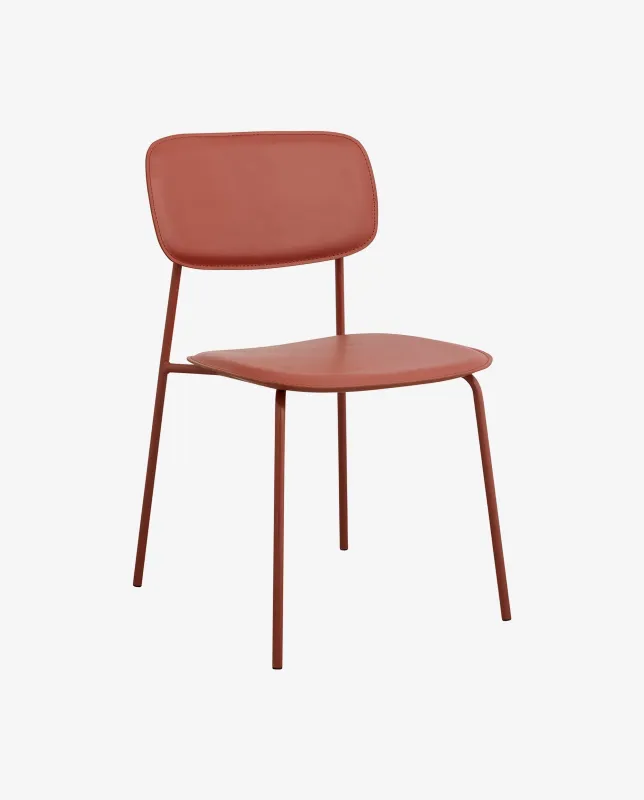 Nordal - ESA spisebordsstol  -  rustrød  -  B45 × D50 × H79 cm