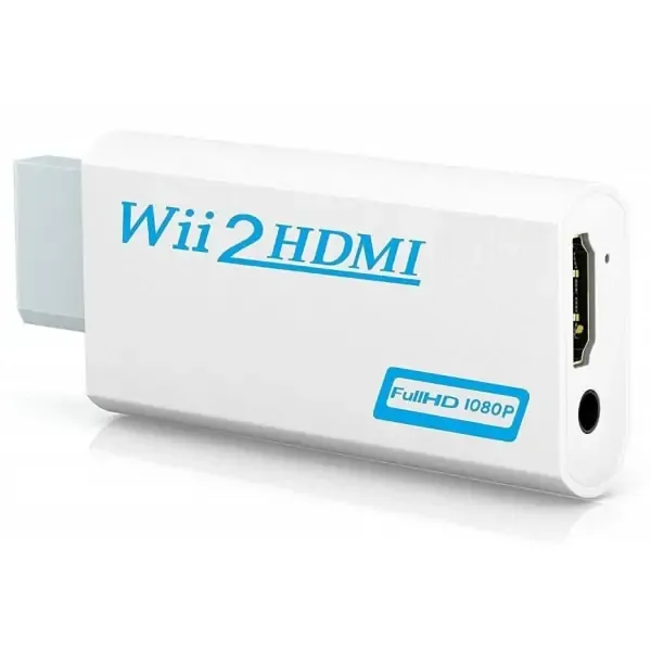 Wii HDMI Adapter. Få et knivskarpt billede i 1080p. Hvid