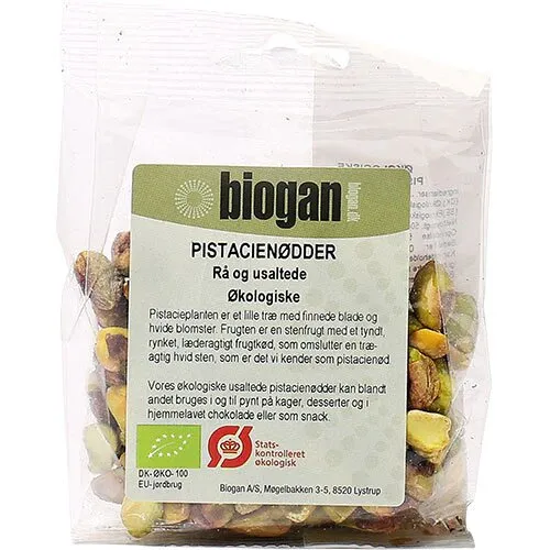 Pistacienødder rå Økologisk - 50 gram