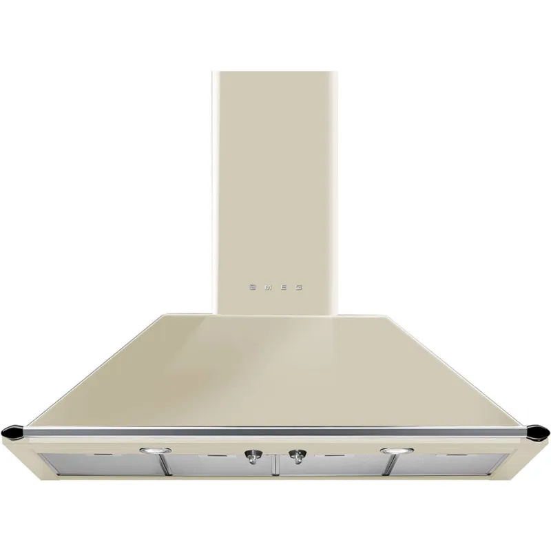 Smeg KT110PE 110 cm vægmonteret emhætte, Creme