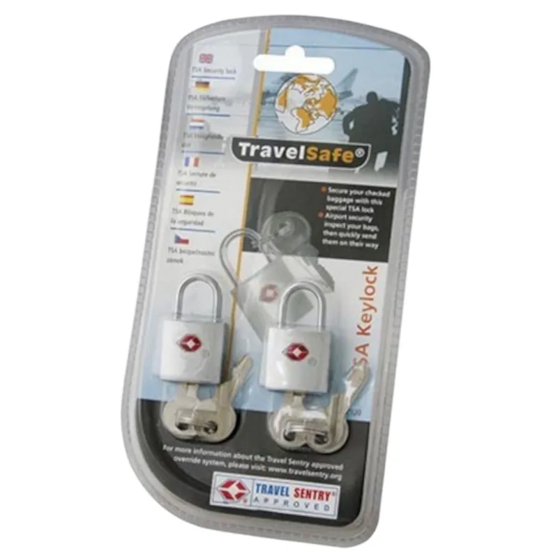 TravelSafe Travellock TSA med nøgle, 2 stk.