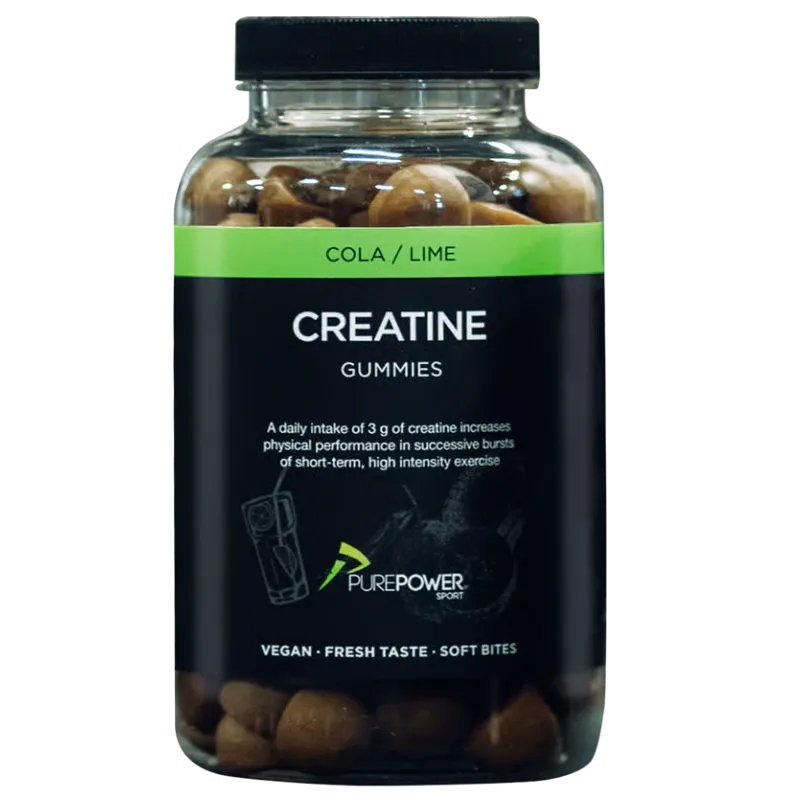 PurePower Kreatin Vingummi Cola/Lime (120 stk)
