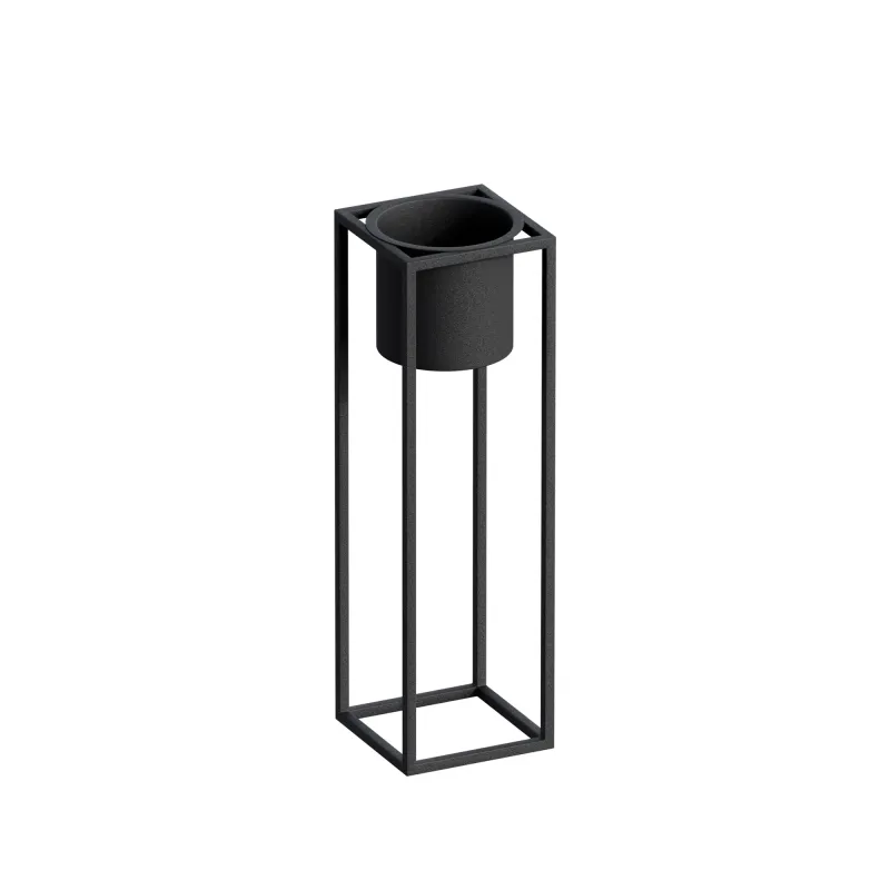 NORDVÄRK GED-023 blomsterstander - sort metal (H:50)