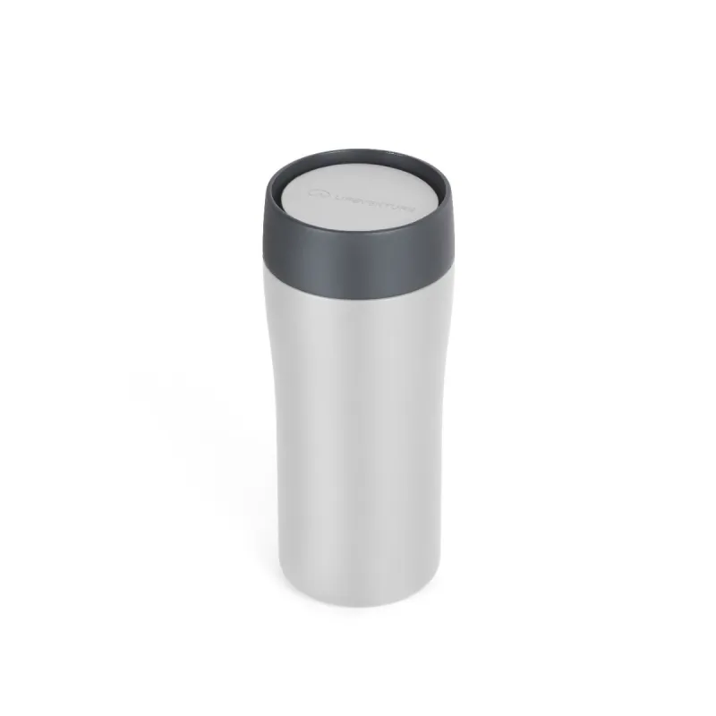 Lifeventure One Touch Thermal Mug, termokrus, 350 ml, lysegrå