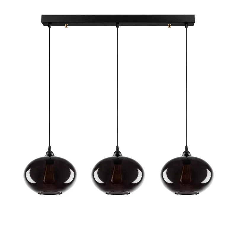 LUMI Celestria loftlampe - røgfarvet glas og metal