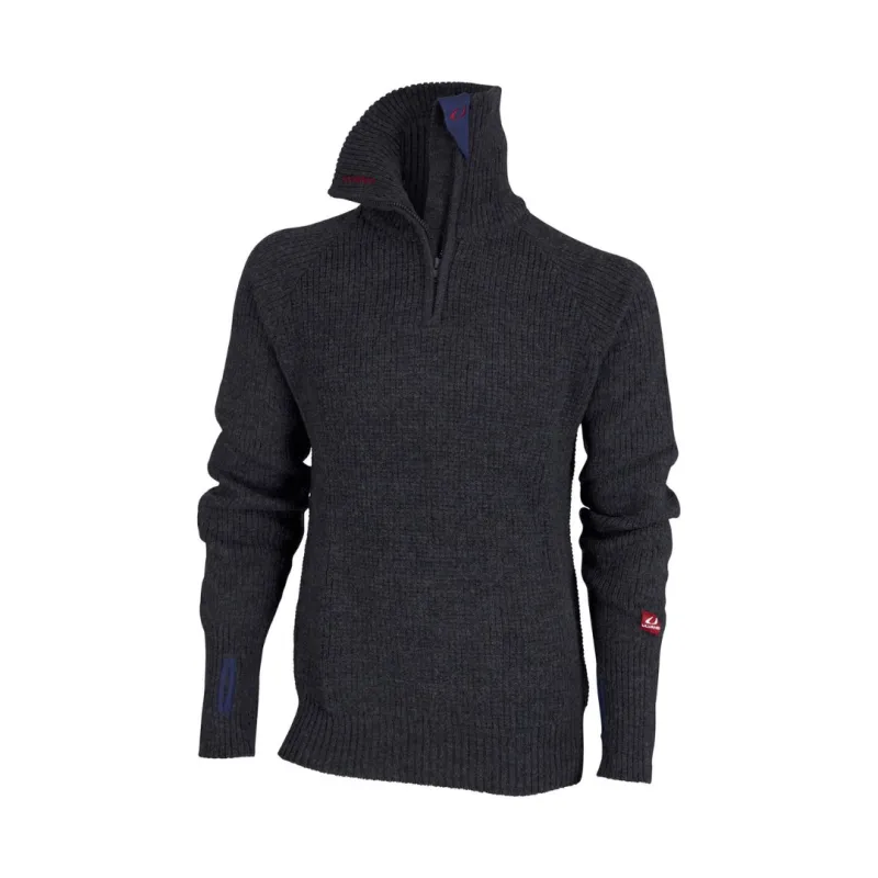 Uld sweater - Ulvang Rav Zip - 100% uld - Mørkegrå (XS tilbage)
