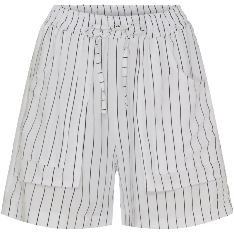 Marta Du Chateau dame shorts MdcZita - White/Black Stripe