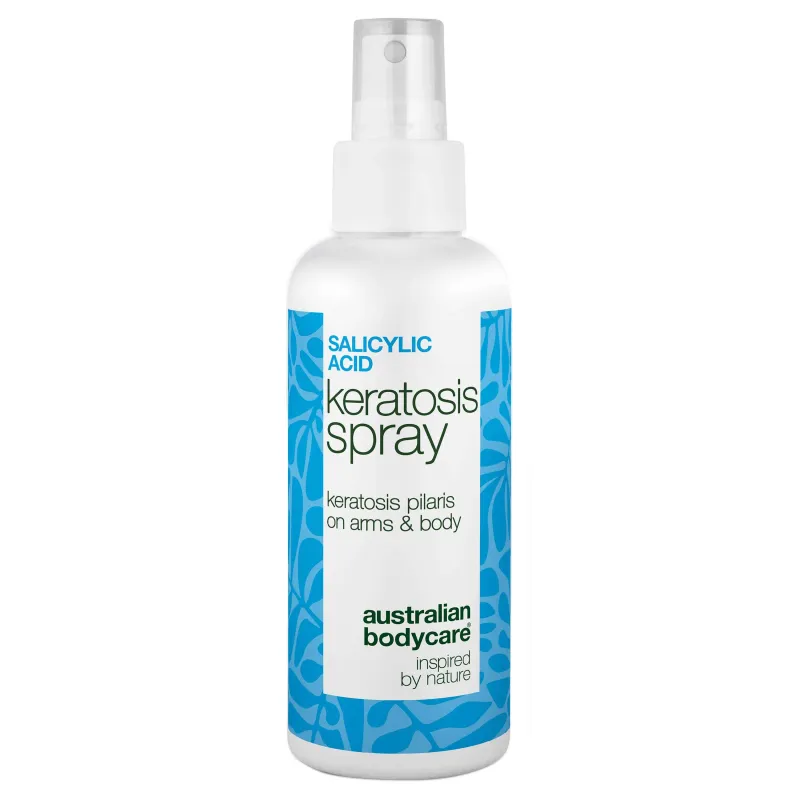 Keratosis Pilaris Spray mod knopper og ru hud på kroppen â Keratosis pilaris spray reducerer knopper og ujævn hud. Bruges dagligt  -  indeholder effektiv salicylsyre.