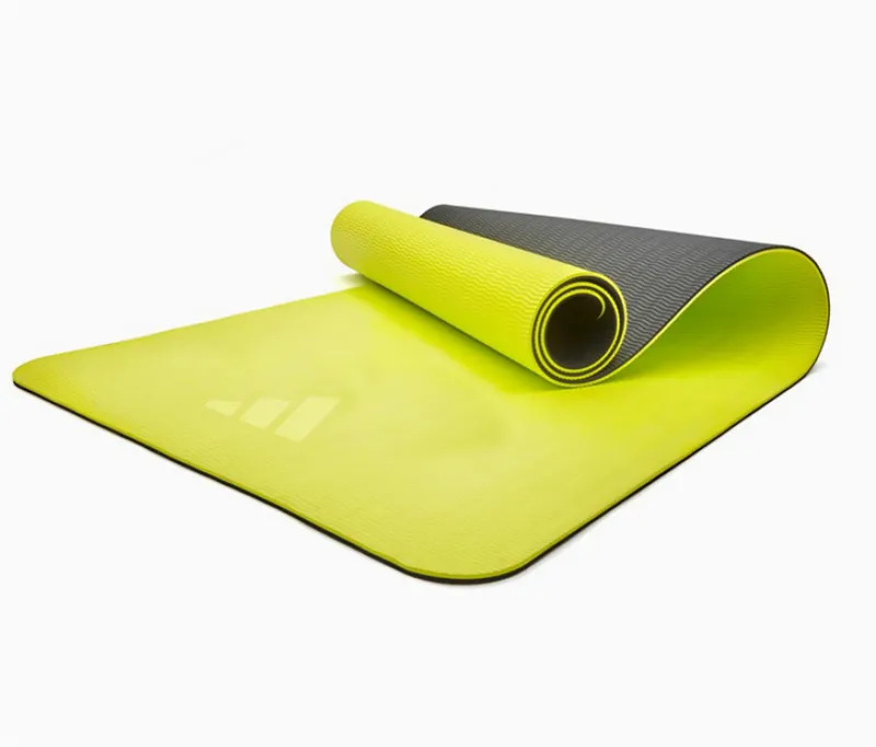 Adidas Dobbeltsidet 6mm Yogamåtte - Sort/Gul