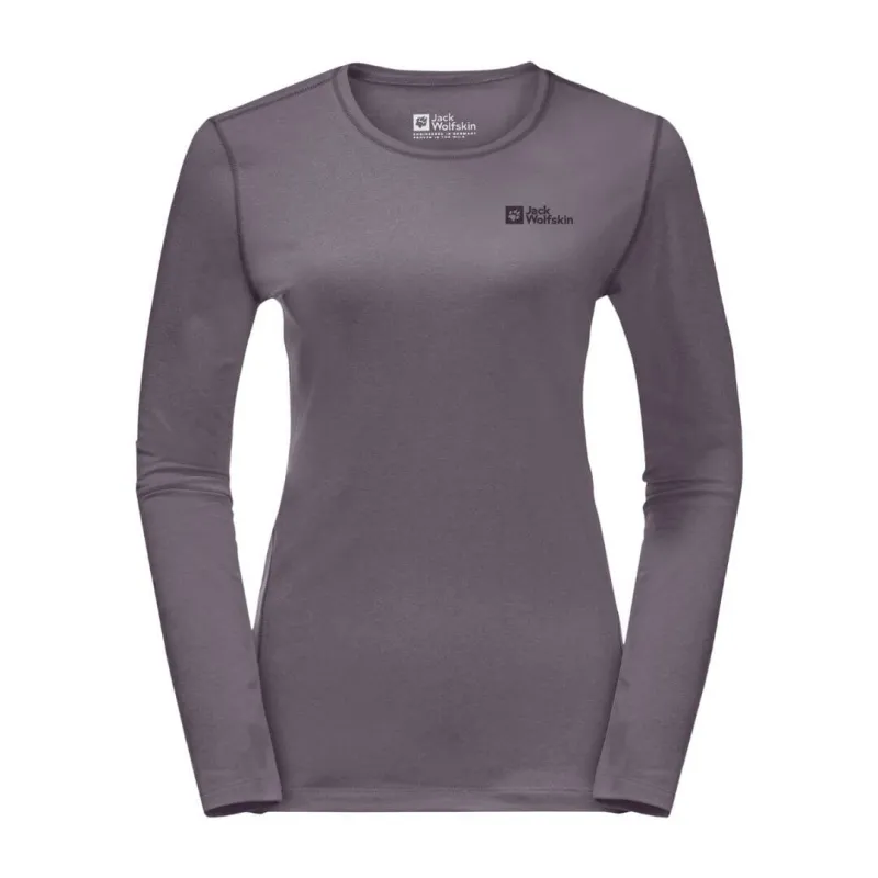 Trøje til dame - Jack Wolfskin Sky Thermal LS T W - Lilla (XS & XXL tilbage)