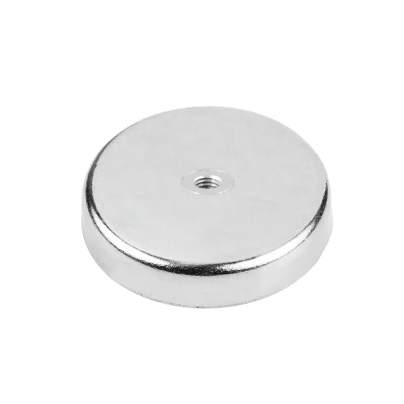 Ferrit pottemagnet Ø63 mm med M8 gevindhul (350 N)
