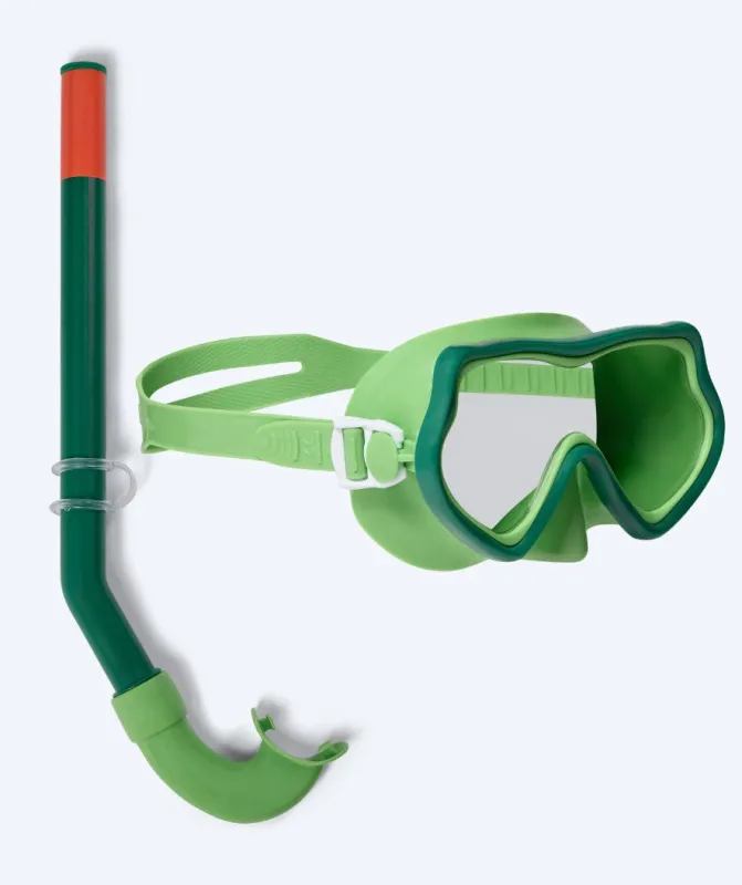 Watery Combo snorkelsæt til børn (4-10) - Pulina - Grøn - Snorkelsæt til børn (4-16 år)