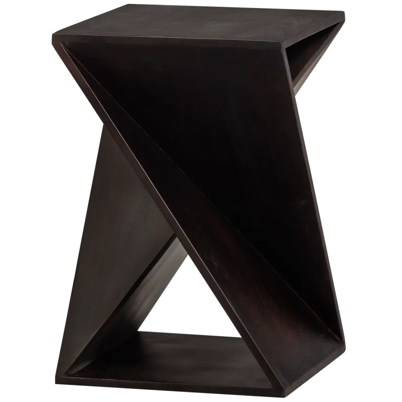 WOOOD Ikem sidebord, kvadratisk - mørkebrun akacietræ (41x41)