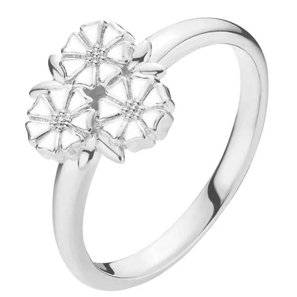 Lund Marguerit Ring i Sølv med Blade.