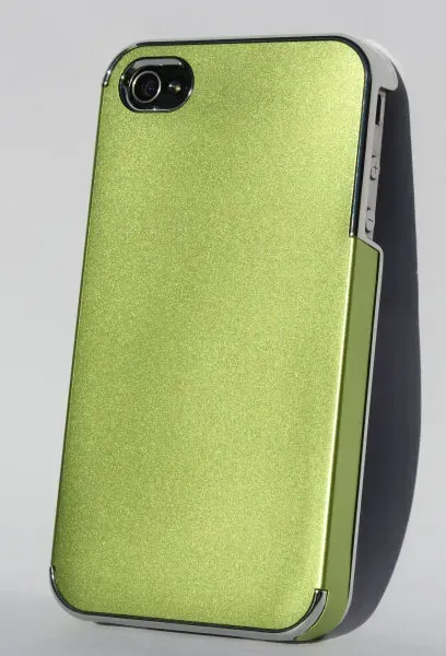 iPhone 4 / 4S alucover med "metal"-kant. Grøn.