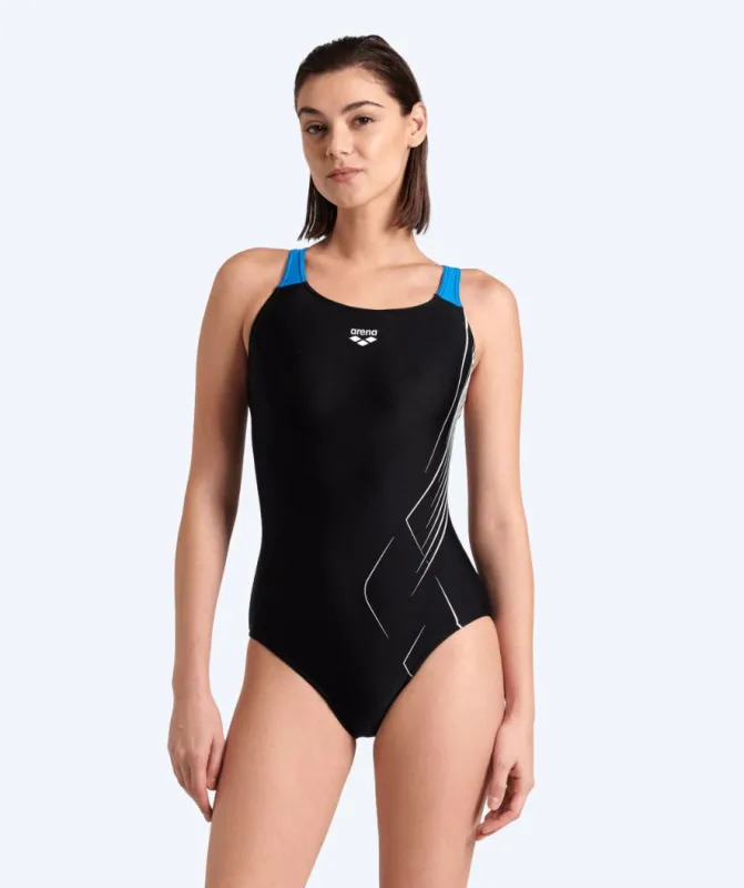 Arena badedragt til damer - Swim Pro Back Dive - Sort/lilla