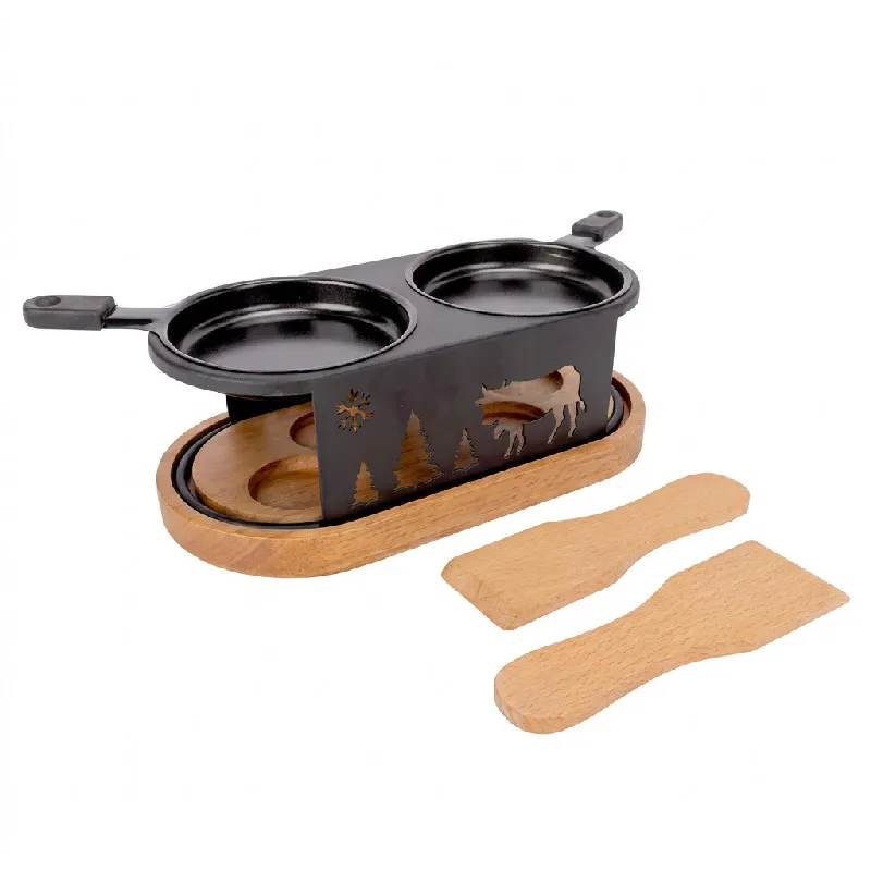 Raclette Oval Til 2 Personer Inkl. Spatler 22,5cm