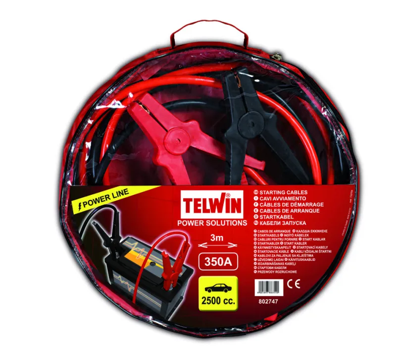 Startkabler 3 m Ø25 mm 350 A