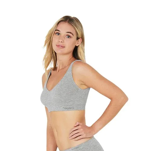 Shaper Crop Bra lysegrå str. M - 1 stk