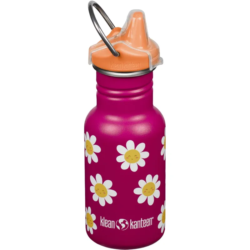 Klean kanteen Kid Classic Narrow Sippy Børnekop med tud 355 ml, Happy Flowers