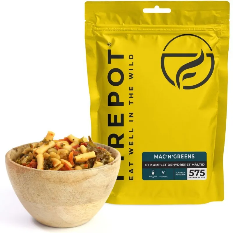 Firepot Mac'n'Greens, frysetørret mad, Reg