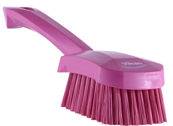 Vikan Vaskebørste m/kort skaft, 270 mm, Stiv, Pink
