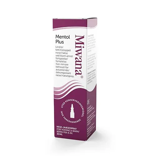 Miwana Næsespray Mentol Plus - 30 ml.