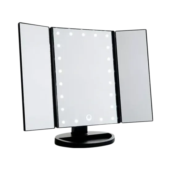 UNIQ Three Panel LED Lighted Makeup Mirror