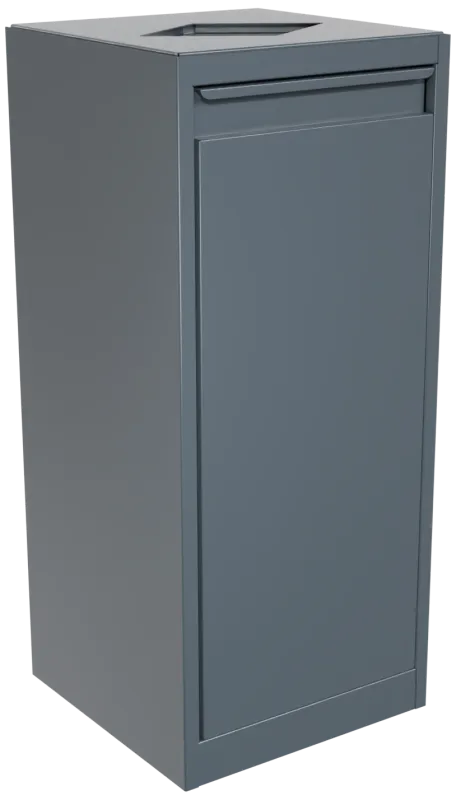 Affaldsbeholder m/lukket låg 800×350×350mm RAL7016