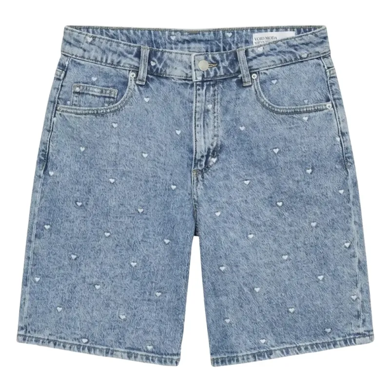 VERO MODA dame shorts VMTESS - Medium Blue Denim HEART