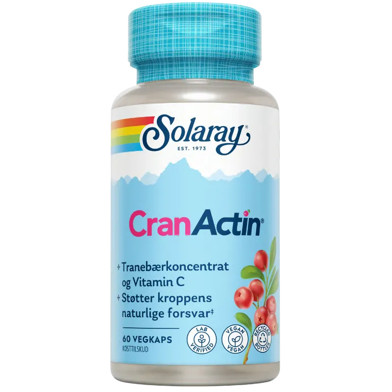 Solaray CranActin Tranebærekstrakt 400 mg (60 tabletter)