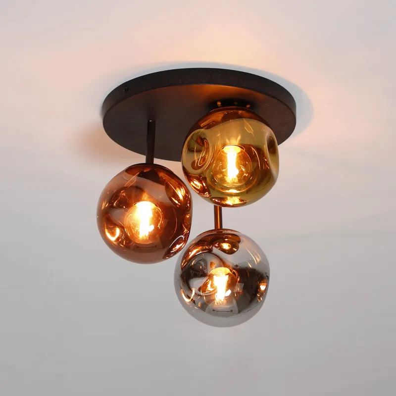 Triblet - Plafond med tre glaskupler Levering