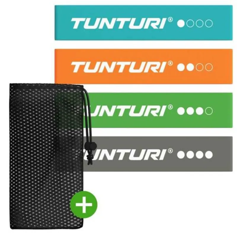 Tunturi Mini Træningselastik Sæt - 4-pak