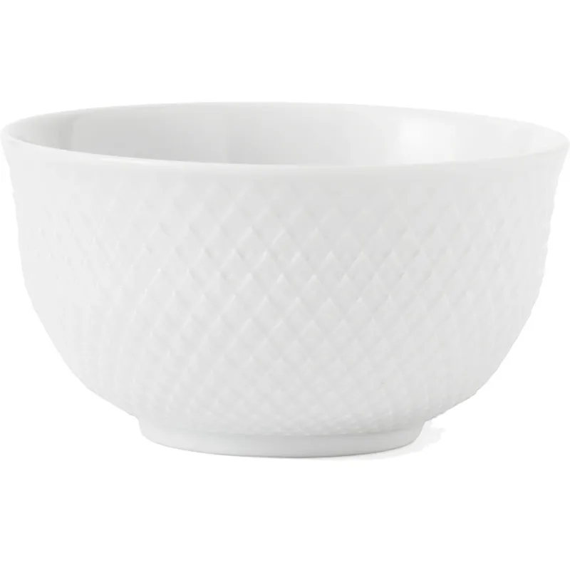 Lyngby porcelæn Rhombe skål, hvid 50 cl.