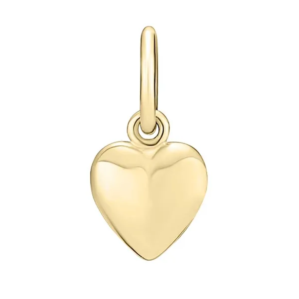 Vedhæng med Hjerte i 14 karat Guld - 6,5 x 7 mm