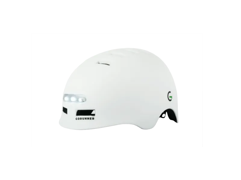 Gorunner - LED Cykelhjelm - Hvid - Str. 51-54 cm