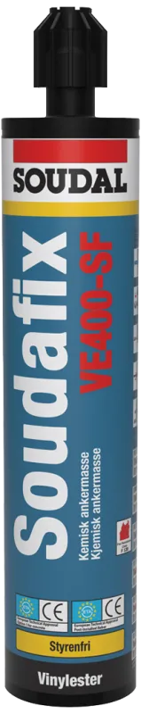 Soudafix VE400-SF kemisk ankermasse 2-komp., 280ml