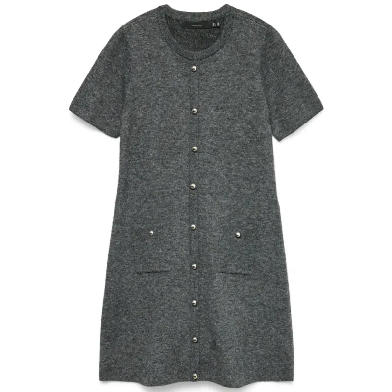 Vero Moda dame strik kjole VMJOHANNA - Medium grey melange