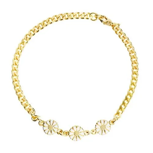 Lund Marguerit Panserarmbånd i forgyldt Sølv - 17 og19 cm