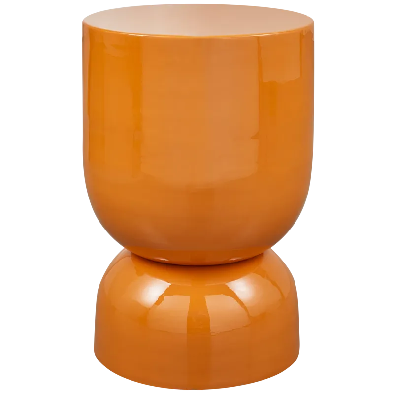WOOOD Hekla sidebord, rund - orange metal (Ø32)