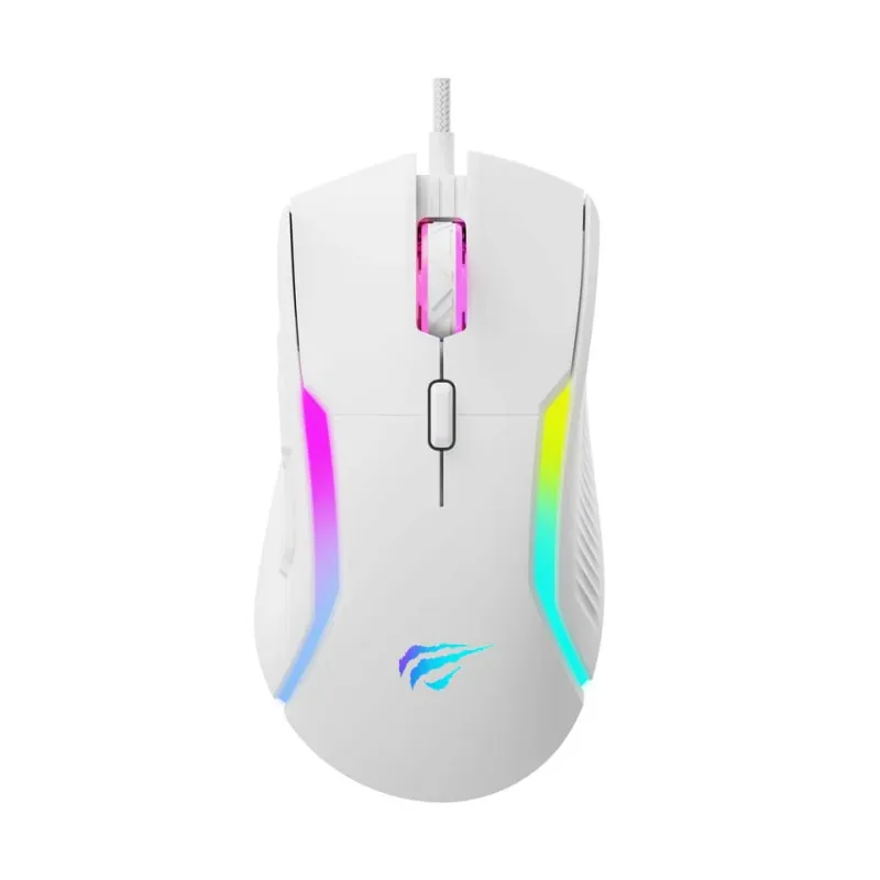 Havit MS1033 Gaming Mus. RGB Baggrundsbelysning samt op til 8000 DPI. Hvid