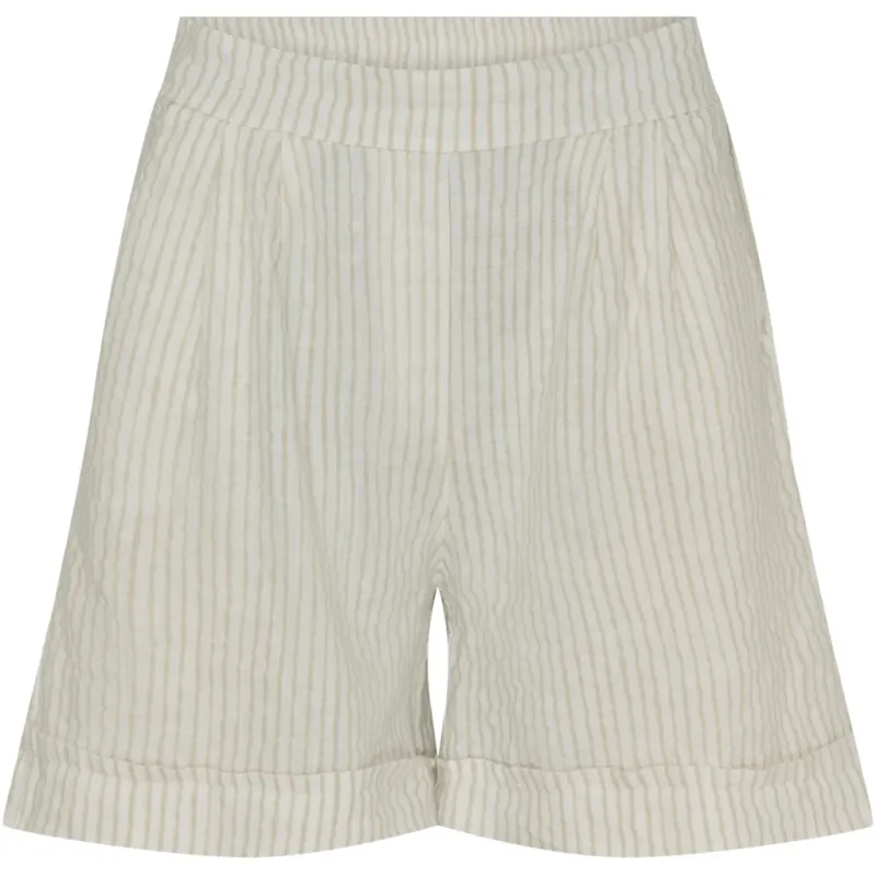 Marta Du Chateau dame shorts MdcSophia - Panna Beige 1752 Stripe