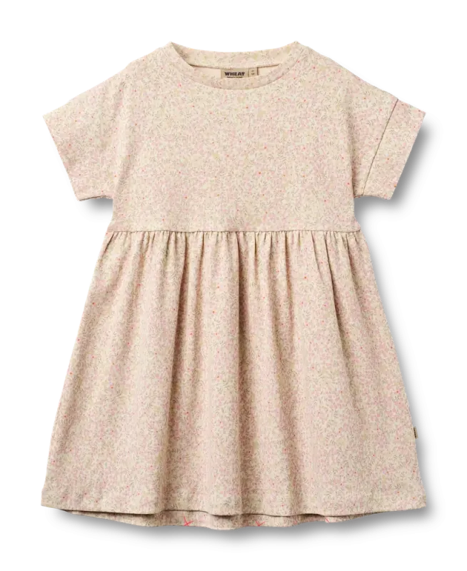 Emilie Jersey Kjole - Coral flowers - 122
