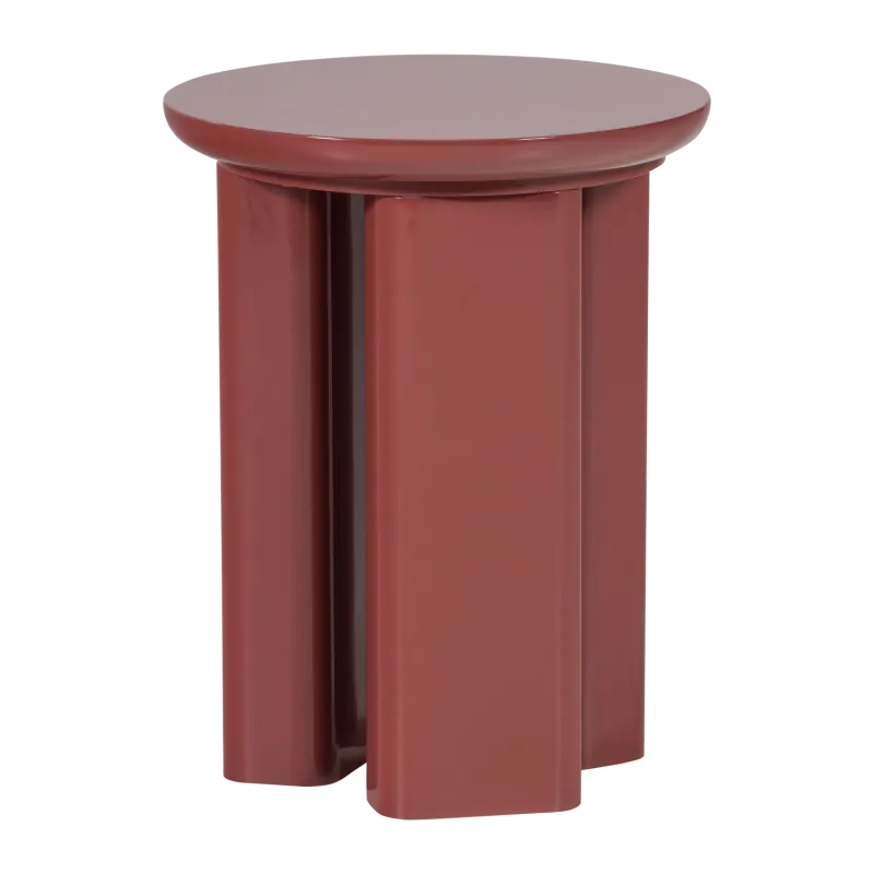 WOOOD Orivo sidebord, rund - rød/pink højglans MDF (Ø40)