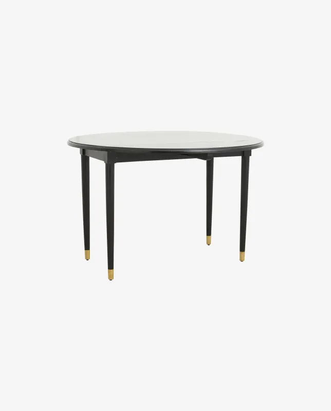 Nordal - AHR rundt, foldbart bord  -  sort træ  -  Ø119 × H76 cm