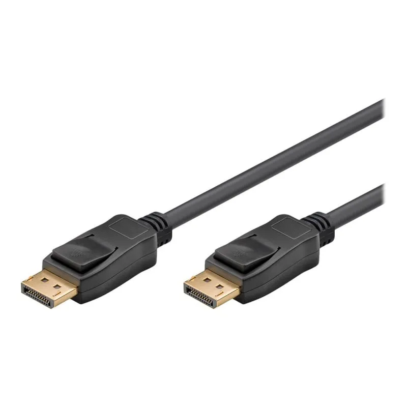 Goobay DisplayPort 2.1 Kabel. 8K/10K Ultra HD, 54 Gbit/s, Låsende Stik. 5m