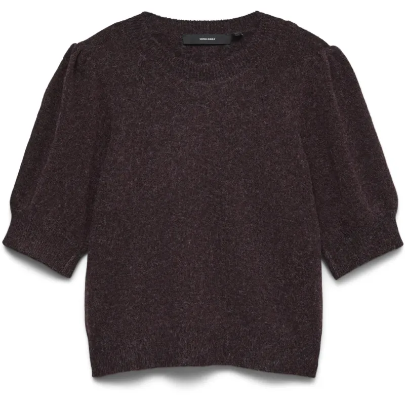 VERO MODA Dame Pullover VMDoffy - Windsor Wine BLACK MELANGE