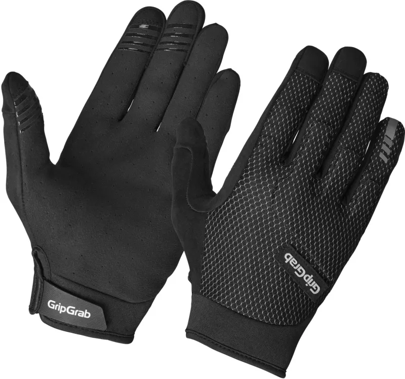GripGrab Descent Guarded Langfingret Sommerhandsker - Black