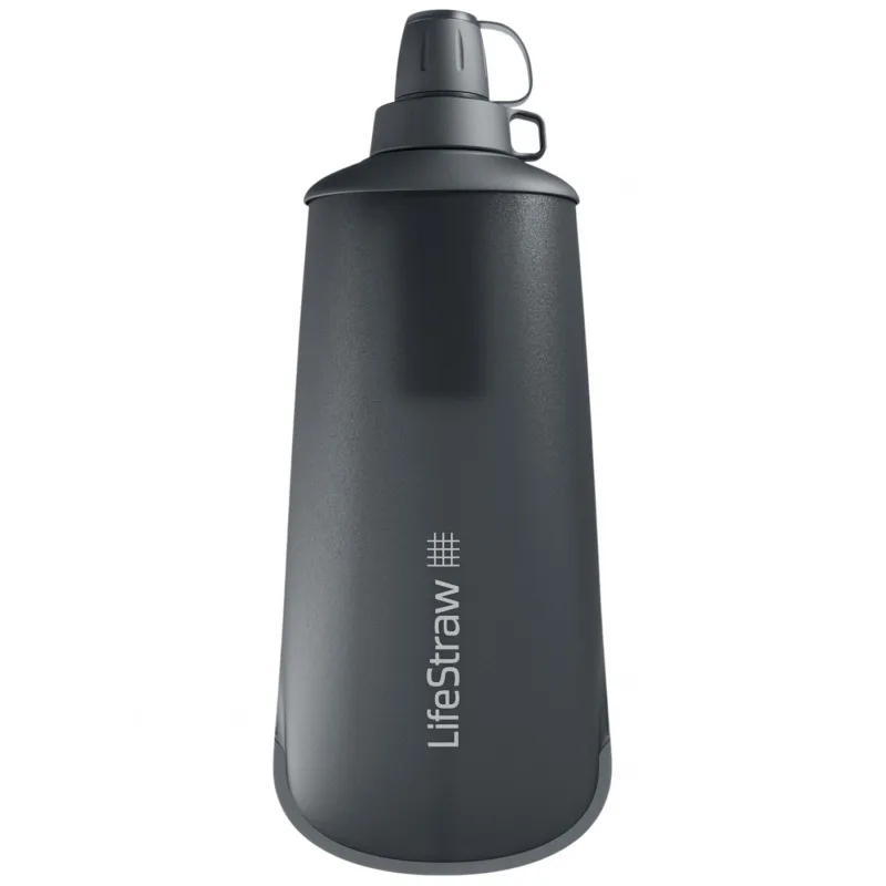 LifeStraw Peak Series Collabsible Squeeze Bottle, 1L, mørkegrå